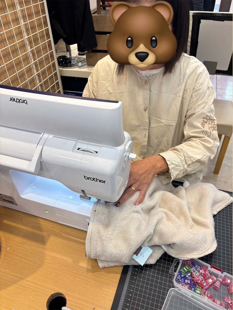 ソーイング教室(フリース生地のトップス)04