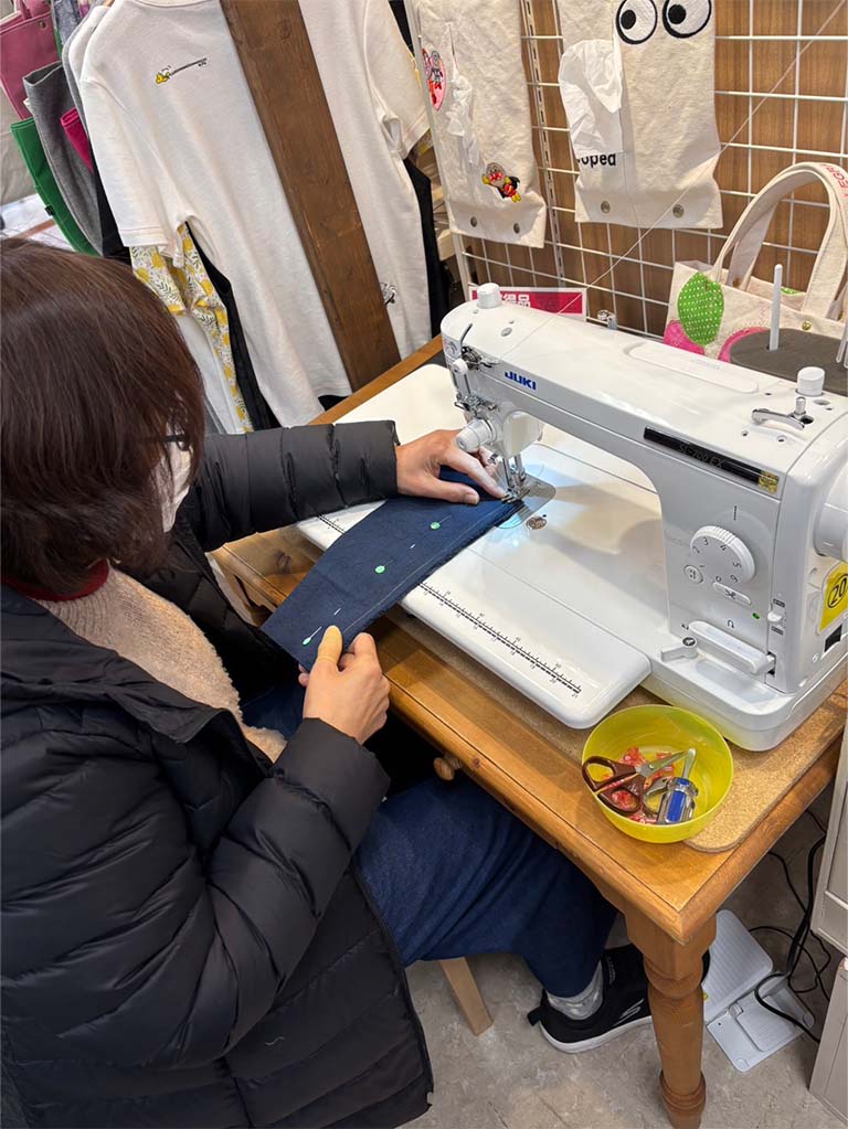 ソーイング教室（畳縁のバック作り）04