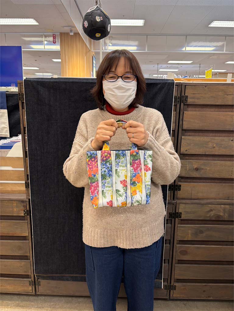 ソーイング教室（畳縁のバック作り）09